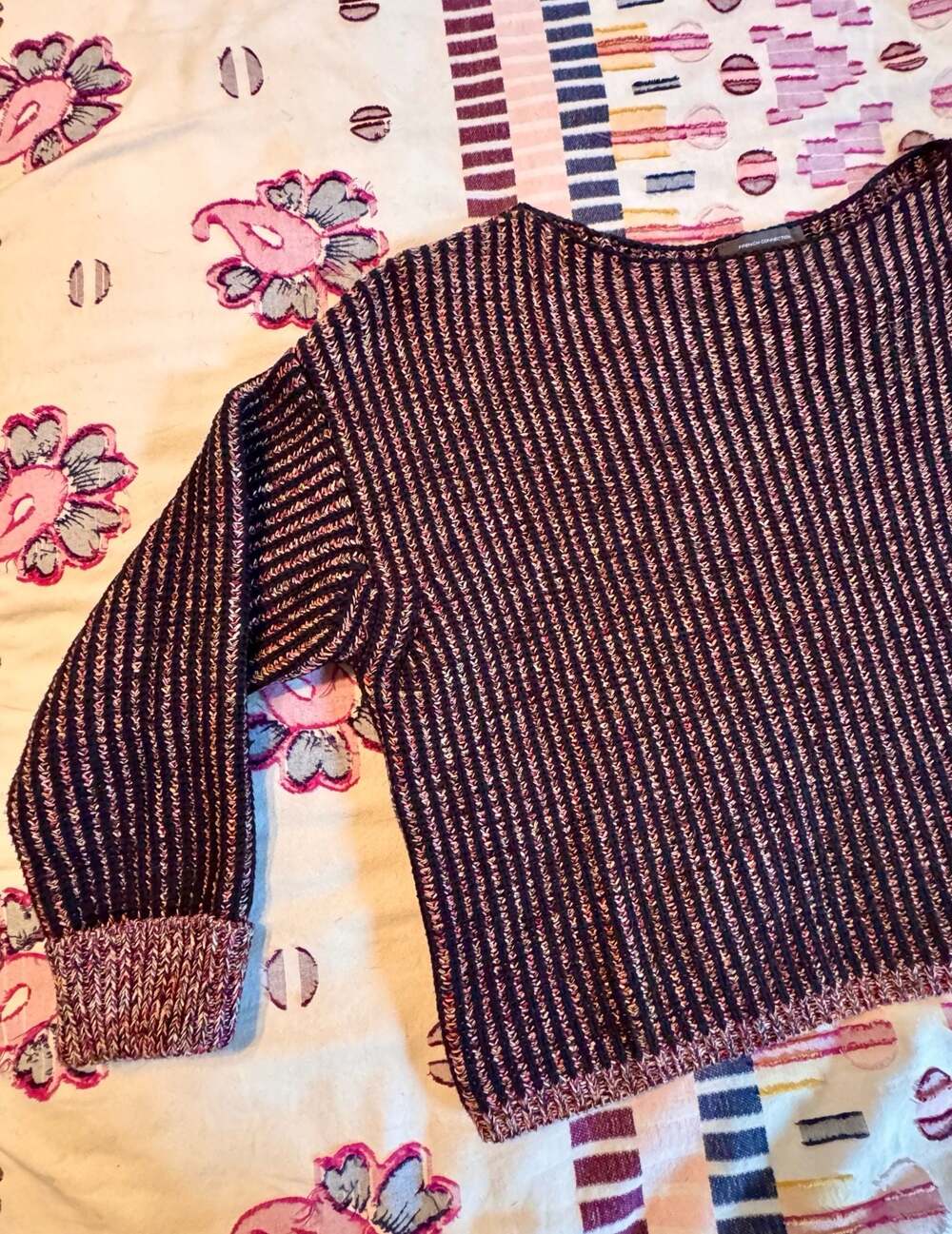 Y2K Space Dye Cropped Sweater • Indie Sleaze Fairy Grunge Soft Grunge Knit
